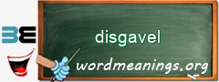 WordMeaning blackboard for disgavel
